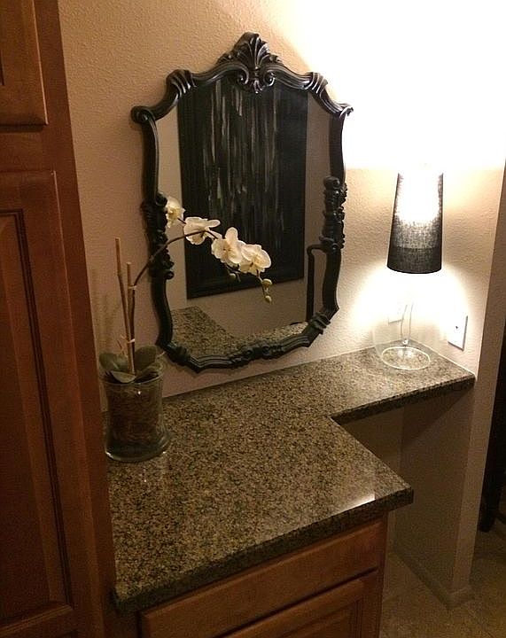 Front entry built in desk