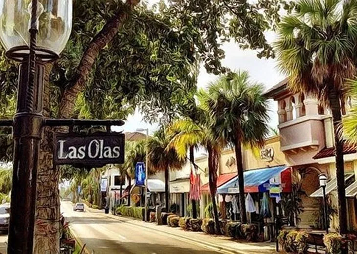 Famed Las Olas Boulevard in Fort Lauderdale
