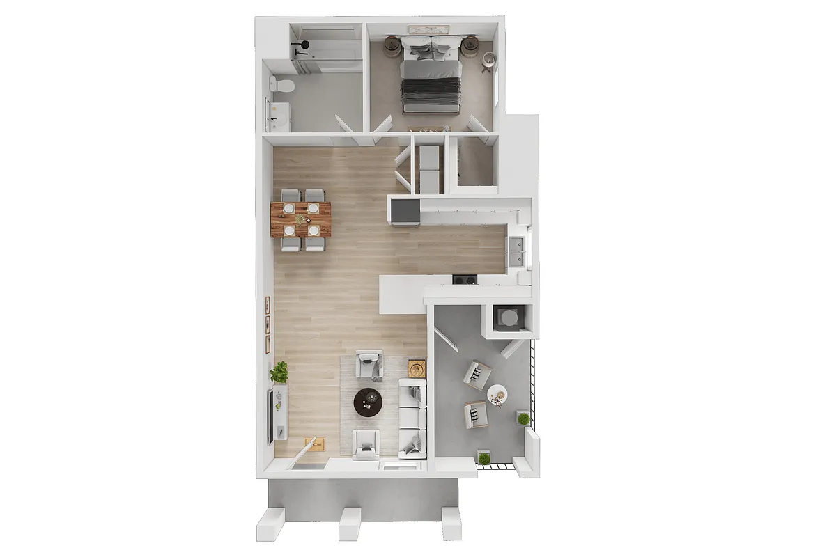 Floor plan 1X1 A