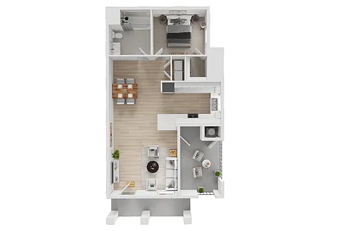 Floor plan 1X1 A