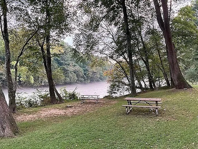 Private park only to residents with picnic tables and playground