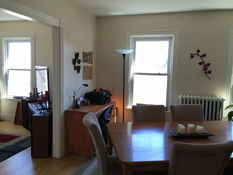 Dining Room with Living Room on left