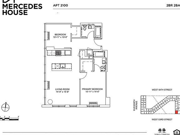 2nd image of 550 W 54th St APT 2100