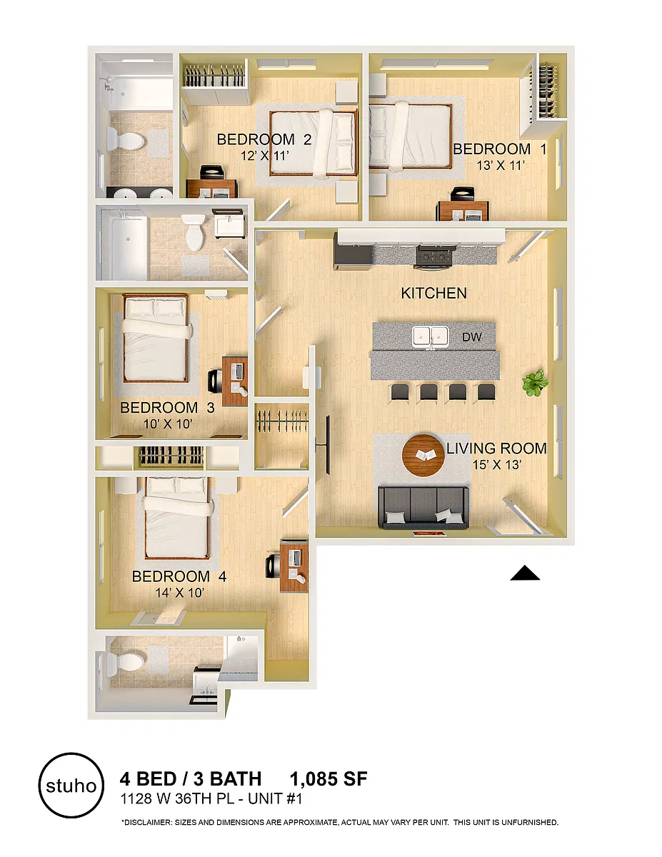 Floor plan Four Bedroom