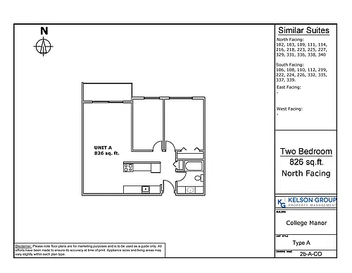 Floor plan 2 Bedroom