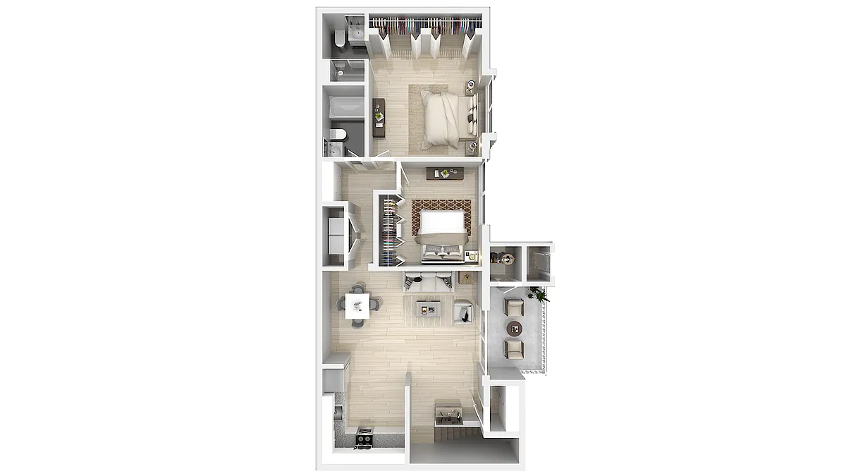 Floor plan Waters Edge 2 bedroom