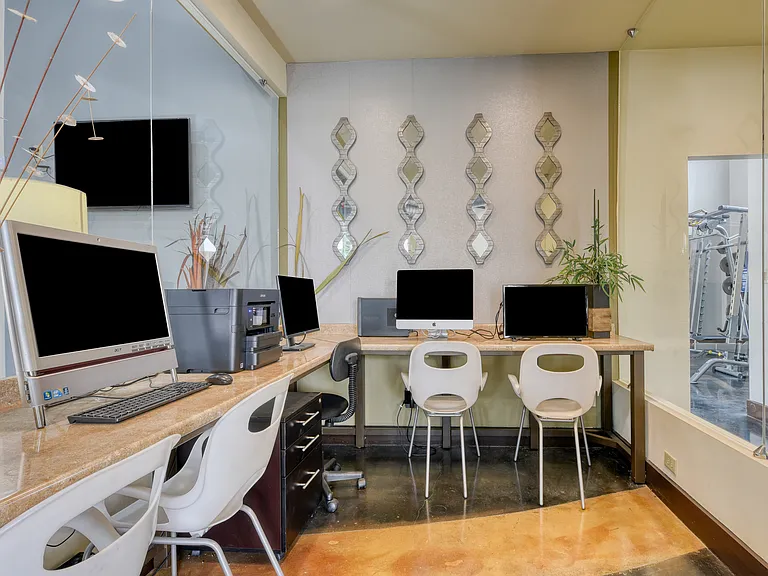 Residents Business Center with PC's, printers and scanner for your convenience