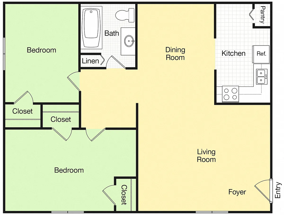 Floor plan Goji 2x1
