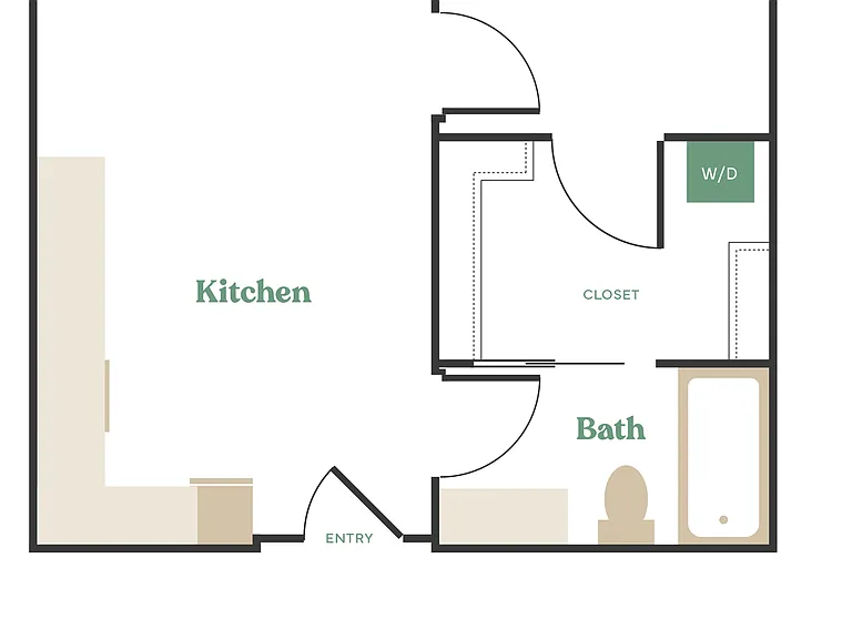 1 Bed, 1 Bath - Apt E 1 Bed, 1 Bath - Apt E