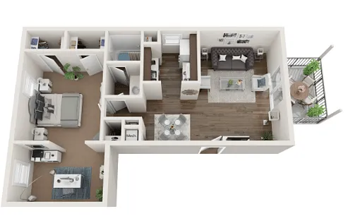 Floor plan Ravenwood 1 Bed 1 Bath Large