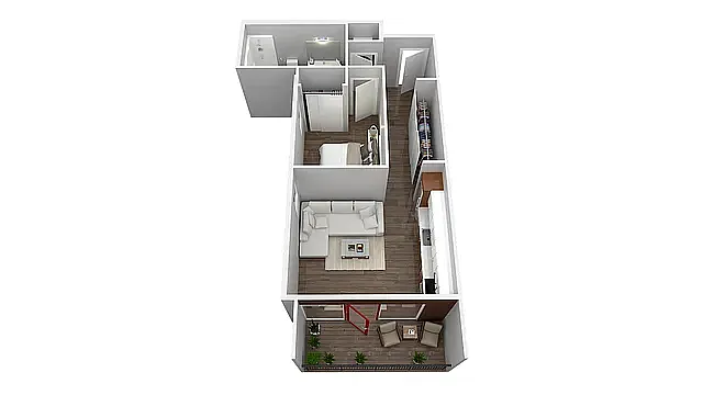Floor plan 1X1 T2