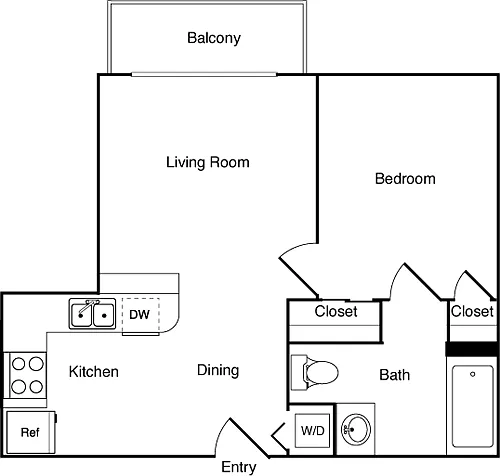Floor plan 1 Bedroom T