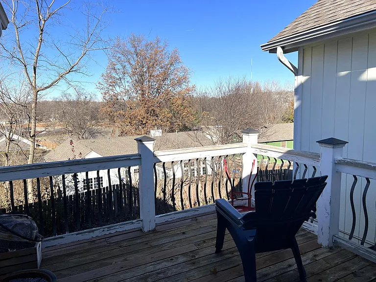 Private back deck with fantastic view!