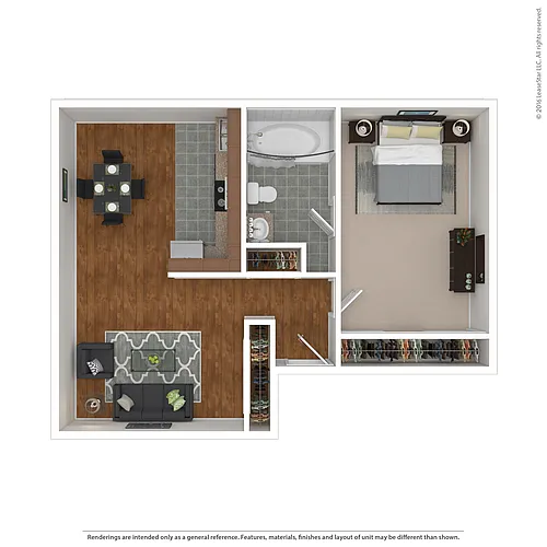 Floor plan One Bedroom