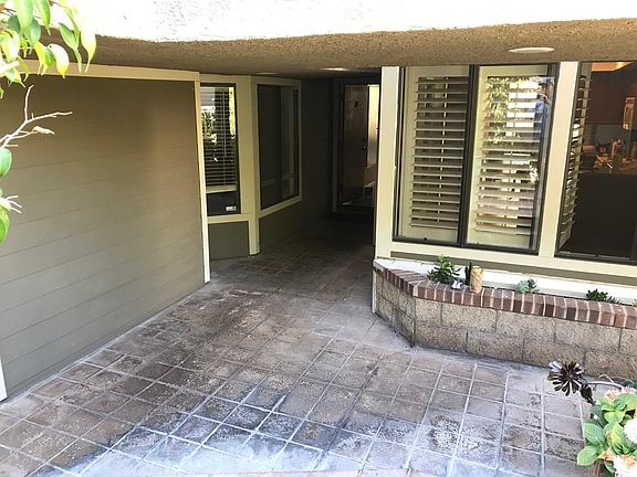 View from patio to front door.