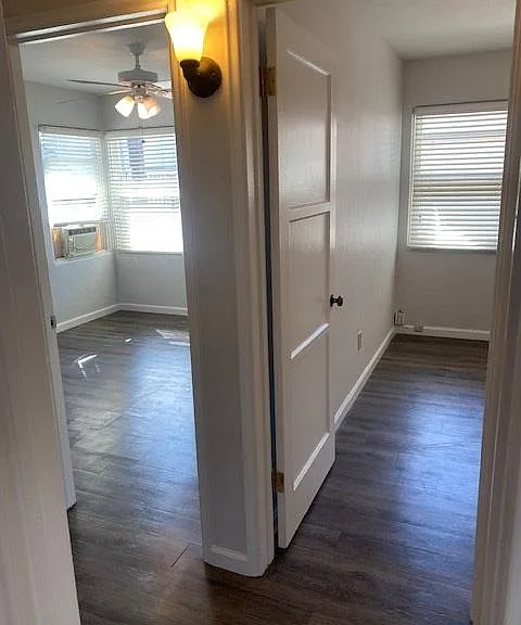 View to 2 bedrooms from living room