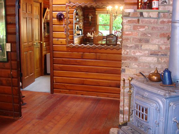 Wood stove/dining room