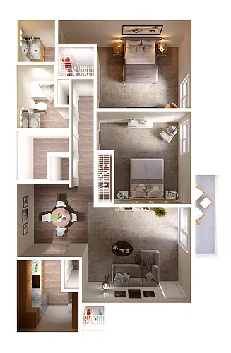 Floor plan 2/1.5 - Laguna