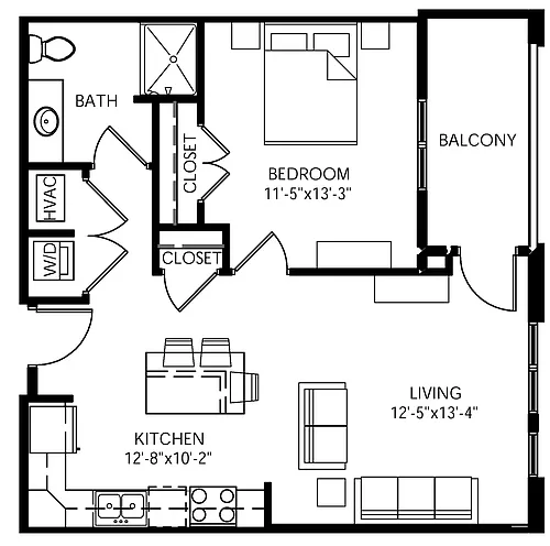Floor plan 1 Bedroom Plans