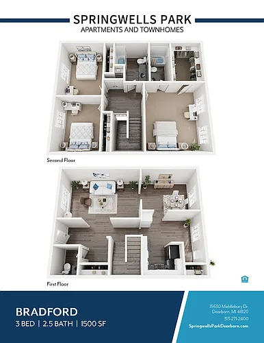 Floor plan 3 BEDROOM 2.5 BATH