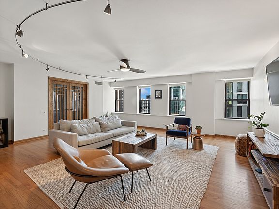 Light and Bright Living Room with  East/Lake Views