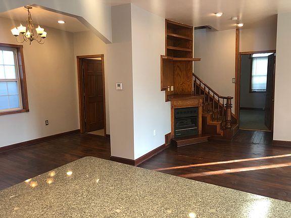 Dining/ Desk area left, living room right side