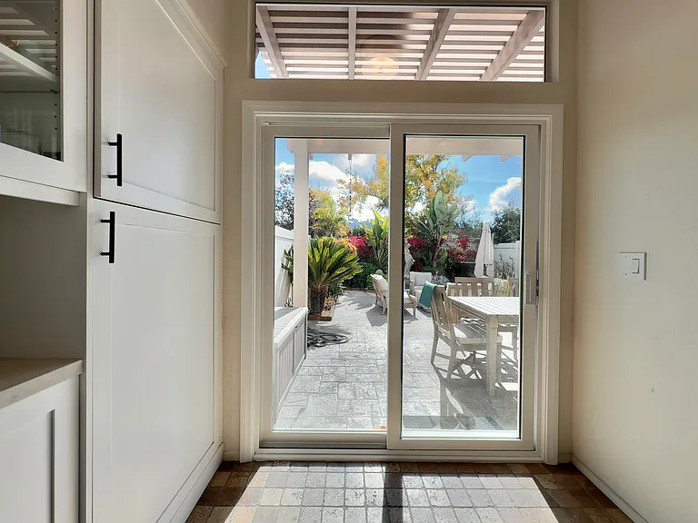 Sliding door (with secure lock mechanism) from kitchen to the backyard