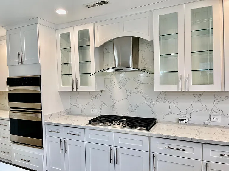 Custom-designed white J & K Cabinetry