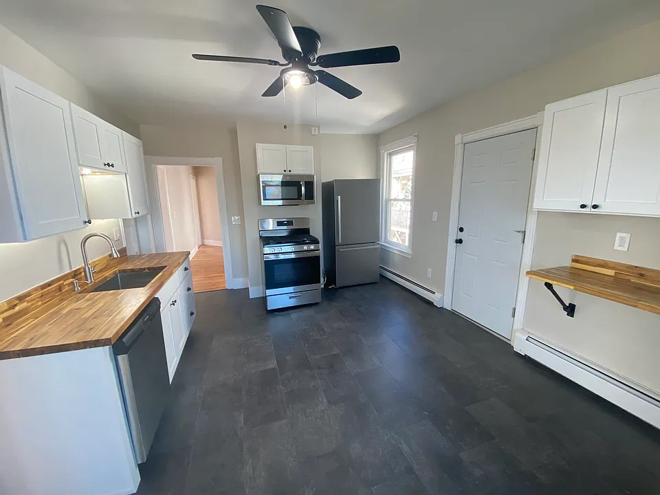 Kitchen looking towards living room