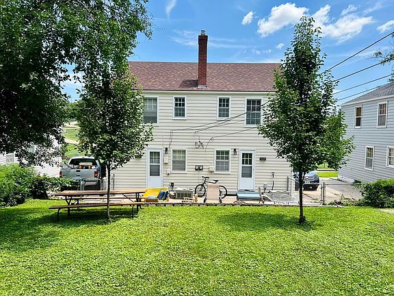 Large patio and big, fenced backyard