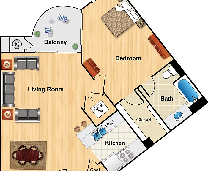 H Floorplan Diagram