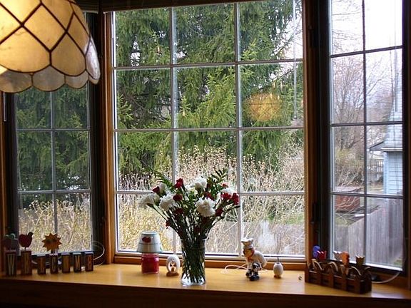 What a charming view from the Eat in Kitchen