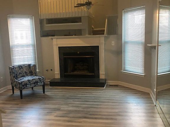 Living room with fireplace