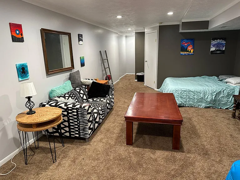 Living & Bed in Basement