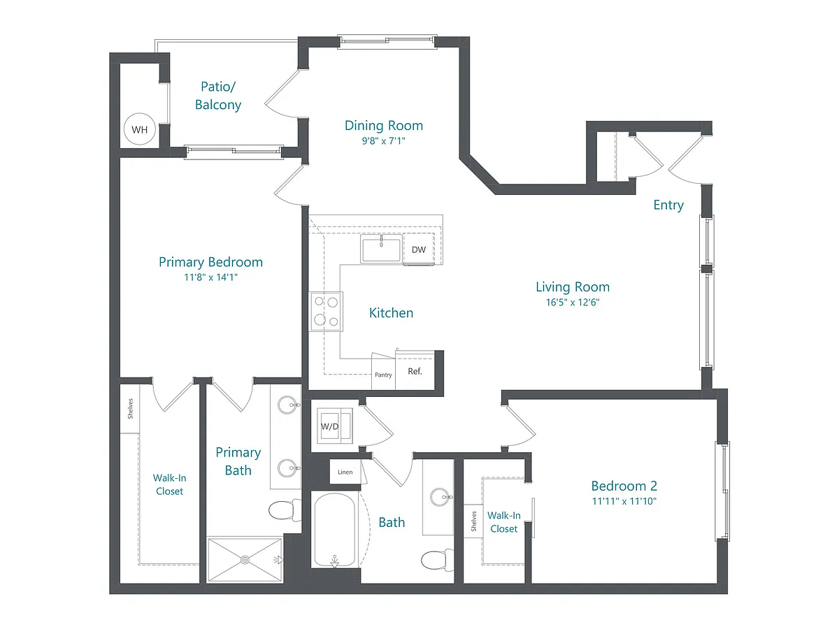 Floor plan 2x2-Sphere (B4)