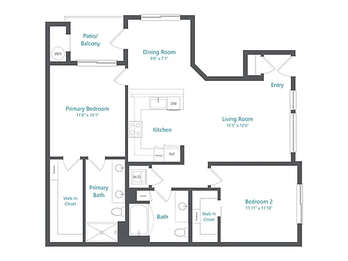 Floor plan 2x2-Sphere (B4)