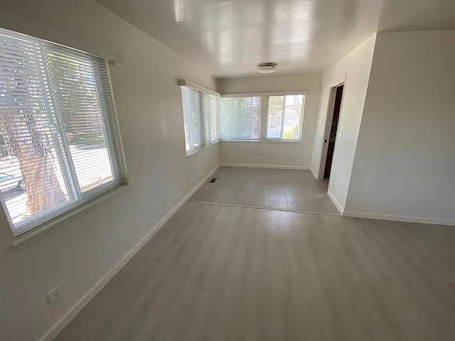 Living room and dining room