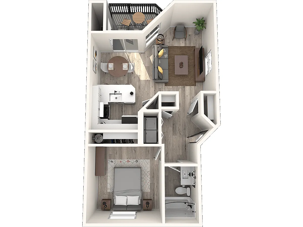 Floor plan Premium 1x1