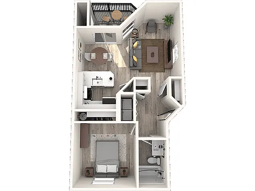 Floor plan Classic 1x1