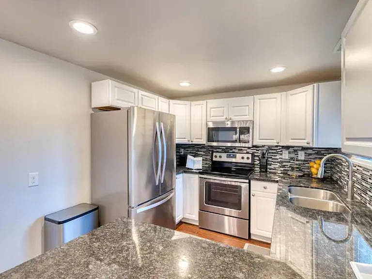 Lot of cabinets for extra storage. Perfect for guests planning to stay longer