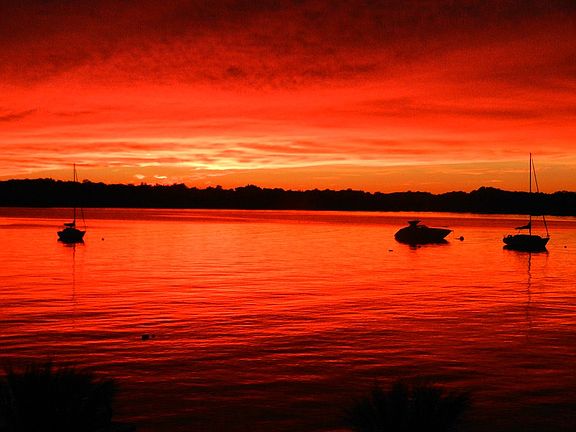 Sunset over Round Bay