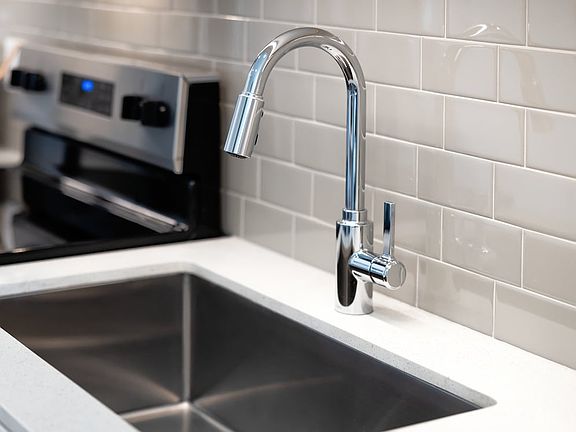 Finish Package I kitchen with chrome fixtures