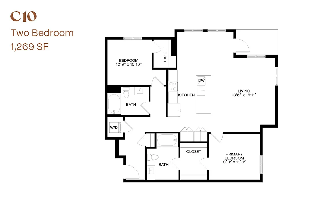 Floor plan Two Bedroom C10
