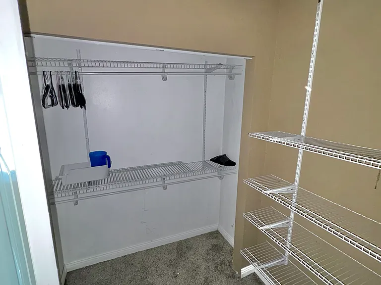 Inside of the walk-in closet