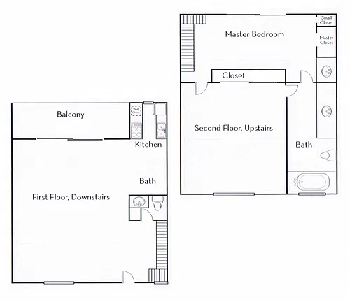Floor plan Two Story Townhome