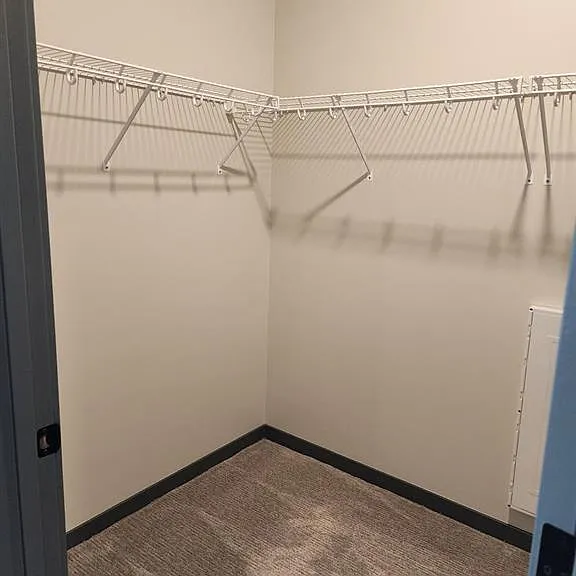 Closet with shelving at The Harbor.
