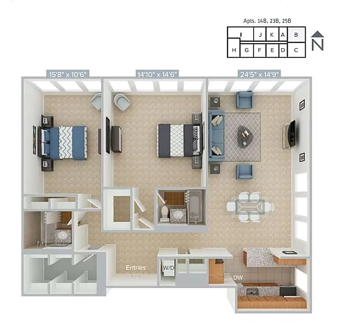 Floor plan B6-B-Standard
