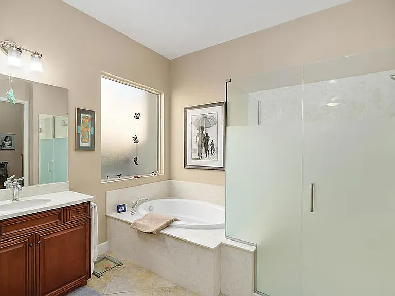 Master shower and soaking tub