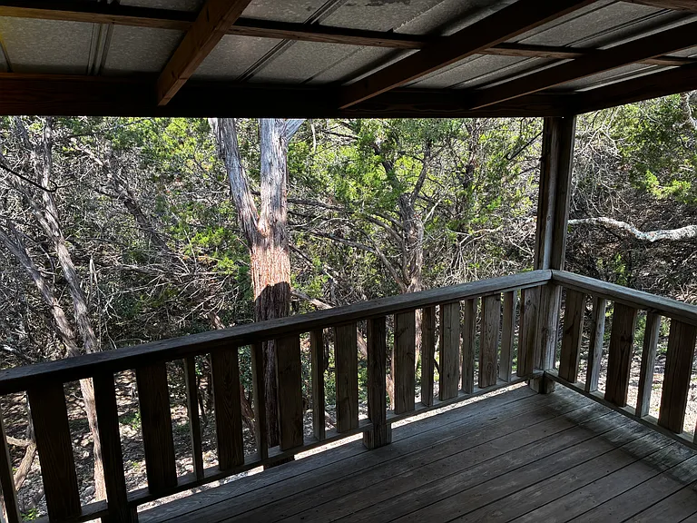 covered open rear porch