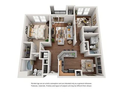 Floor plan The Bardi (with den)